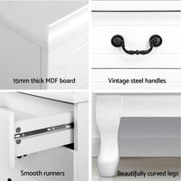 Artiss 5 Chest of Drawers - KUBI White Furniture Kings Warehouse 