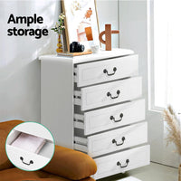 Artiss 5 Chest of Drawers - KUBI White Furniture Kings Warehouse 