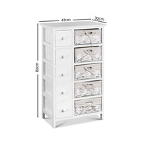 Artiss 5 Chest of Drawers with 5 Baskets - MAY Home & Garden Kings Warehouse 