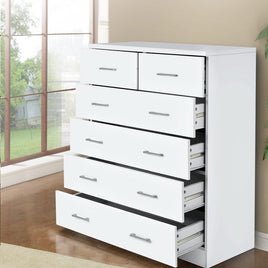 Artiss 6 Chest of Drawers - ANDES White Furniture Kings Warehouse 