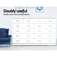 Artiss 6 Chest of Drawers - ANDES White Furniture Kings Warehouse 