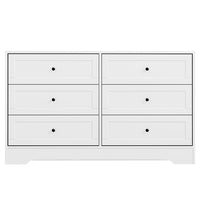 Artiss 6 Chest of Drawers - LEIF White Furniture Kings Warehouse 