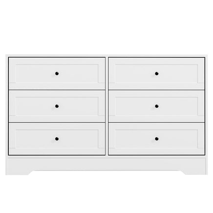 Artiss 6 Chest of Drawers - LEIF White Furniture Kings Warehouse 