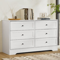 Artiss 6 Chest of Drawers - LEIF White Furniture Kings Warehouse 