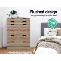 Artiss 6 Chest of Drawers - MYLA Oak Furniture Kings Warehouse 