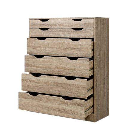 Artiss 6 Chest of Drawers - MYLA Oak Furniture Kings Warehouse 