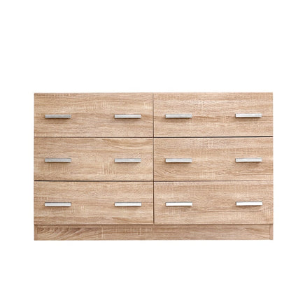Artiss 6 Chest of Drawers - VEDA Pine Furniture Kings Warehouse 