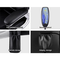 Artiss 8 Point Massage Office Chair PU Leather Black Furniture Kings Warehouse 