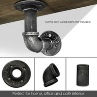Artiss 8x Floating Pipe Shelf DIY Metal Wall Brackets Home & Garden Kings Warehouse 