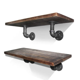 Artiss 8x Floating Pipe Shelf DIY Metal Wall Brackets Home & Garden Kings Warehouse 