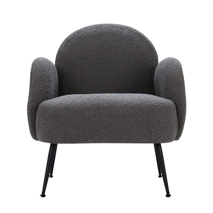 Artiss Armchair Boucle Charcoal Hanes Furniture Kings Warehouse 