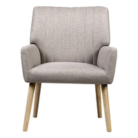 Artiss Armchair Fabric Beige Sebastini Furniture Kings Warehouse 
