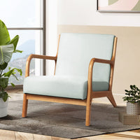 Artiss Armchair Fabric Grey Olive Furniture Kings Warehouse 