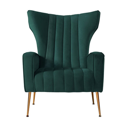 Artiss Armchair Green Velvet Kate Furniture Kings Warehouse 