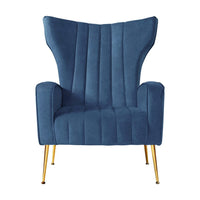 Artiss Armchair Navy Velvet Kate Furniture Kings Warehouse 