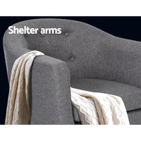 Artiss Armchair Tub Chair Grey Adora Furniture Kings Warehouse 