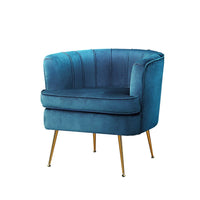 Artiss Armchair Velvet Blue Norvia Furniture Kings Warehouse 