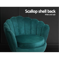 Artiss Armchair Velvet Green Callista Furniture Kings Warehouse 
