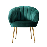Artiss Armchair Velvet Green Eloise Furniture Kings Warehouse 