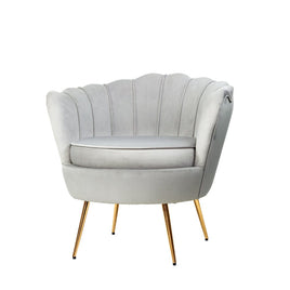 Artiss Armchair Velvet Grey Callista Furniture Kings Warehouse 