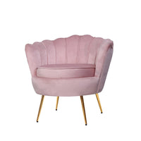 Artiss Armchair Velvet Pink Callista Furniture Kings Warehouse 