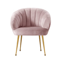 Artiss Armchair Velvet Pink Eloise Furniture Kings Warehouse 