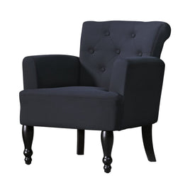 Artiss Armchair Wingback Charcoal Lothair Furniture Kings Warehouse 