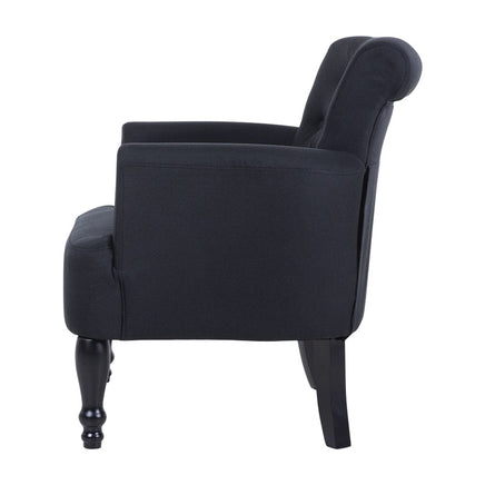 Artiss Armchair Wingback Charcoal Lothair Furniture Kings Warehouse 
