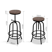 Artiss Bar Stools Adjustable Wood Chairs Furniture Kings Warehouse 