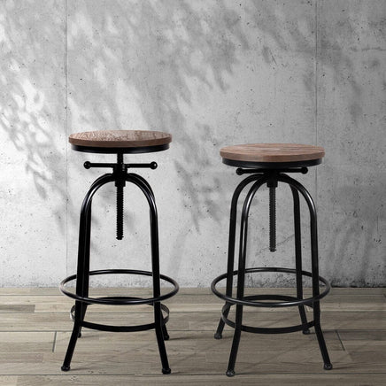 Artiss Bar Stools Adjustable Wood Chairs Furniture Kings Warehouse 