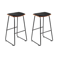 Artiss Bar Stools Kitchen Counter Stools Metal Chairs x2 Furniture Kings Warehouse 