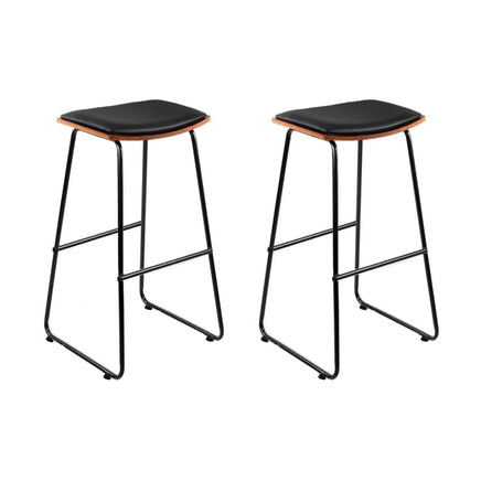 Artiss Bar Stools Kitchen Counter Stools Metal Chairs x2 Furniture Kings Warehouse 
