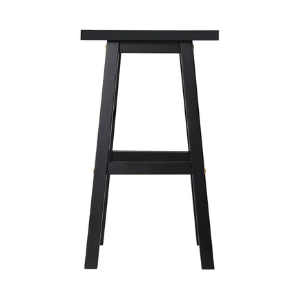 Artiss Bar Stools Kitchen Counter Stools Wooden Chairs Black x2 Furniture Kings Warehouse 