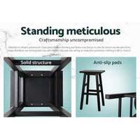 Artiss Bar Stools Kitchen Counter Stools Wooden Chairs Black x4 Furniture Kings Warehouse 