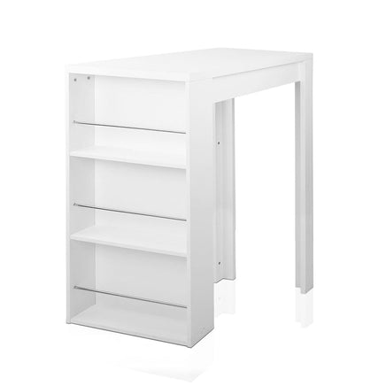 Artiss Bar Table 3-tier Storage Shelves White Furniture Kings Warehouse 