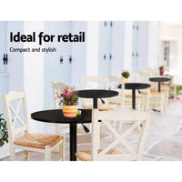 Artiss Bar Table Gas Lift Round Black Furniture Kings Warehouse 