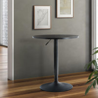 Artiss Bar Table Gas Lift Round Black Furniture Kings Warehouse 