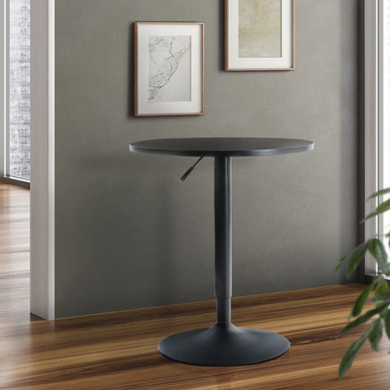 Artiss Bar Table Gas Lift Round Black Furniture Kings Warehouse 