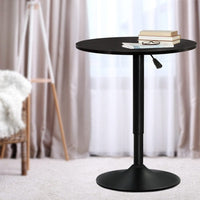 Artiss Bar Table Gas Lift Round Black Furniture Kings Warehouse 