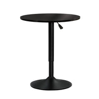 Artiss Bar Table Gas Lift Round Black Furniture Kings Warehouse 