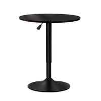 Artiss Bar Table Gas Lift Round Black Furniture Kings Warehouse 