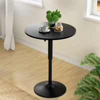 Artiss Bar Table Gas Lift Round Black Furniture Kings Warehouse 