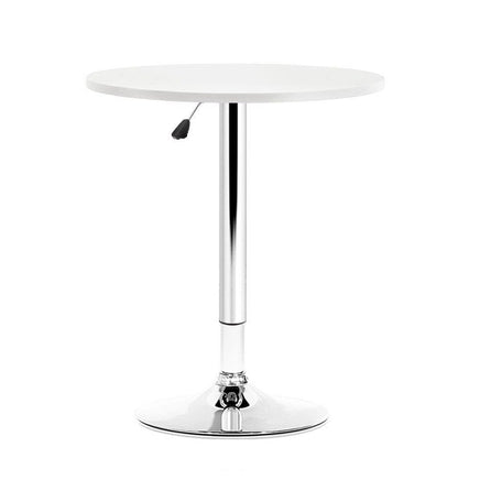 Artiss Bar Table Gas Lift Round White Furniture Kings Warehouse 