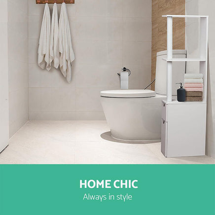Artiss Bathroom Cabinet Storage 118cm Shelf White Furniture Kings Warehouse 