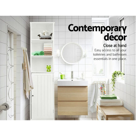 Artiss Bathroom Cabinet Storage 160cm White Furniture Kings Warehouse 