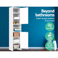Artiss Bathroom Cabinet Storage 185cm White Furniture Kings Warehouse 