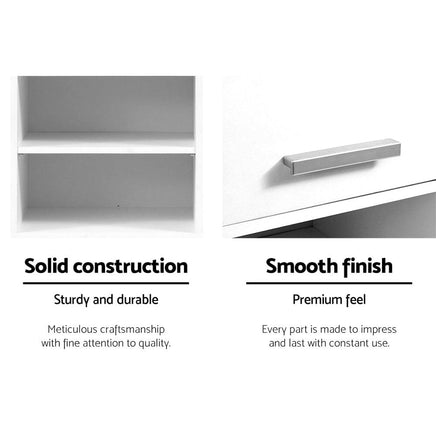 Artiss Bathroom Cabinet Storage 185cm White Furniture Kings Warehouse 