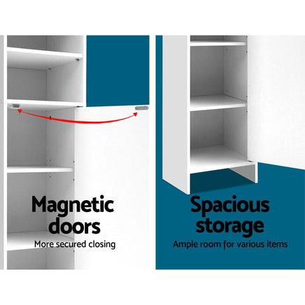 Artiss Bathroom Cabinet Storage 185cm White Furniture Kings Warehouse 