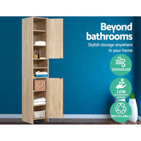 Artiss Bathroom Cabinet Storage 185cm Wooden Furniture Kings Warehouse 