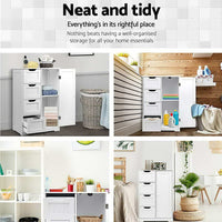 Artiss Bathroom Cabinet Storage Drawers White Furniture Kings Warehouse 